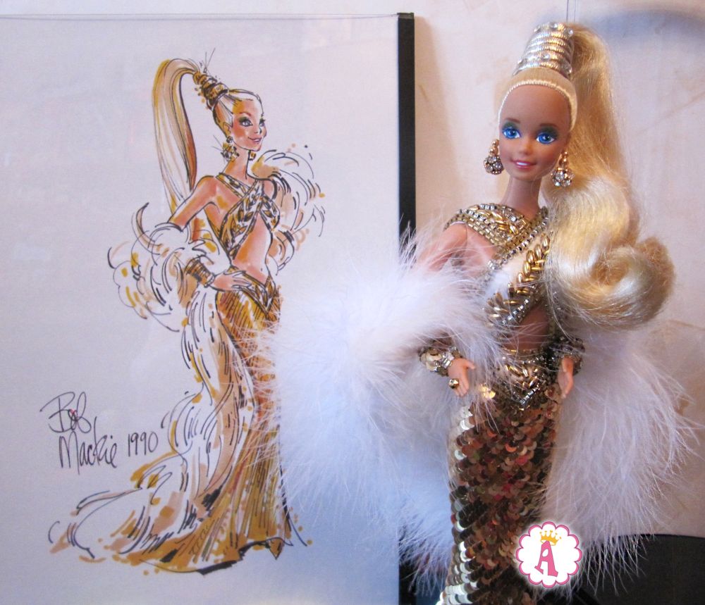 Золотая Барби Боба Мэки 1990: обзор первой коллекционной куклы Bob Mackie Gold Barbie Doll