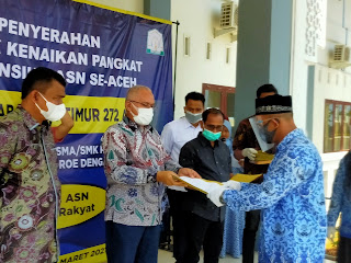 272 ASN Aceh Timur Terima SK Kenaikan Pangkat dan Pensiun dari Sekda Aceh Maret 20, 2021