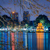  Hanoi is quiet under the lights when the sun is just off