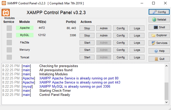 Panel Kontrol XAMPP Terbaru Full Version