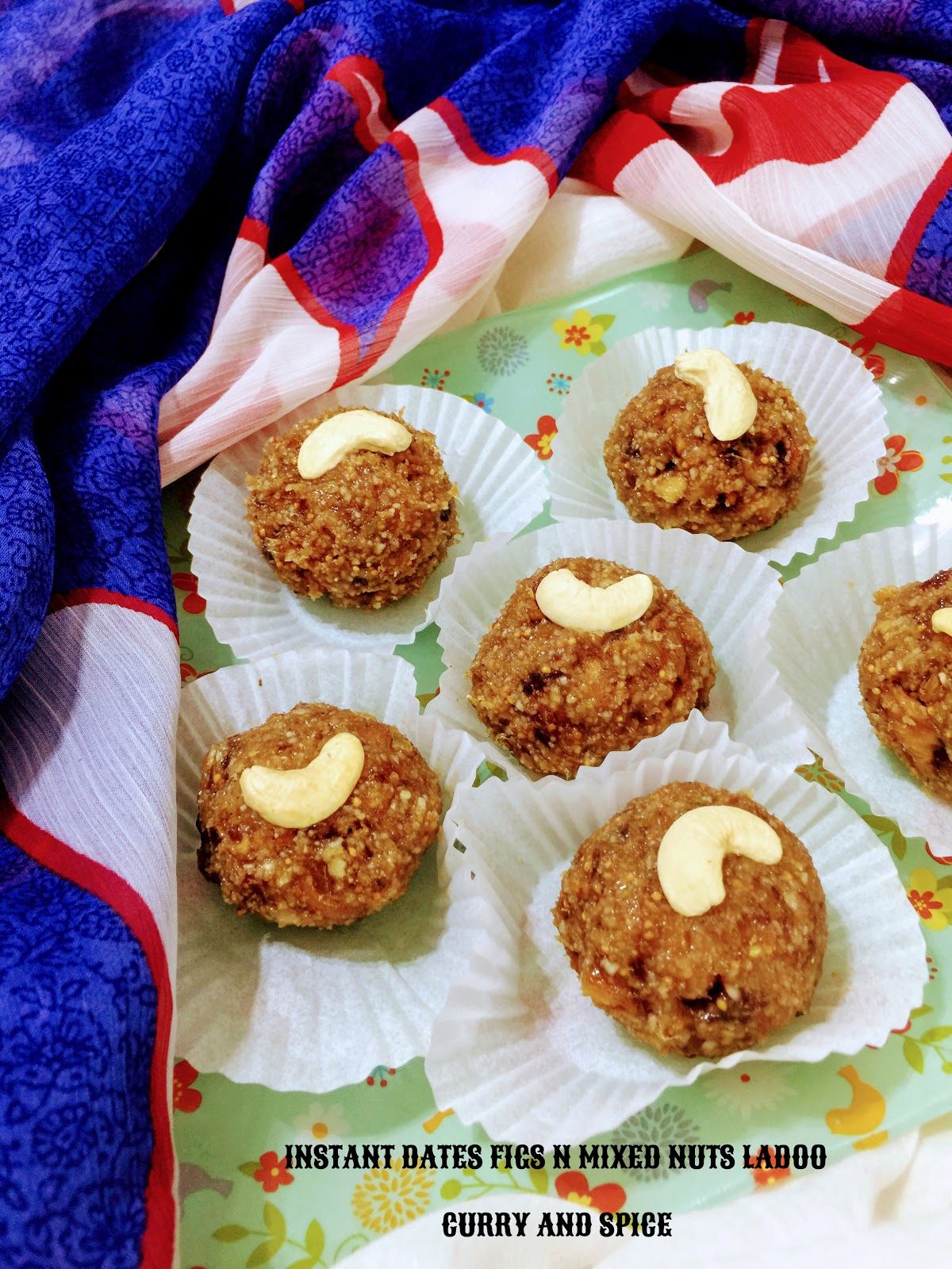 CURRY AND SPICE INSTANT DATES FIGS N MIXED NUT LADOO
