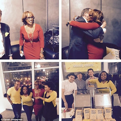 Collage of Gayle King's surprise 60th BDAY