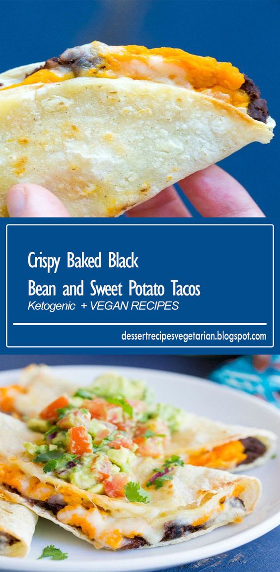 "These Crispy Baked Black Bean and Sweet Potato Tacos just take 30 Minutes to make for a delicious vegetarian dinner that is also gluten free!