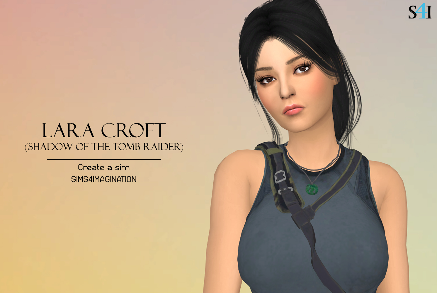 Sims 4 CAS: Lara Croft (Shadow of the Tomb Raider) - Imagination Sims 4 CAS