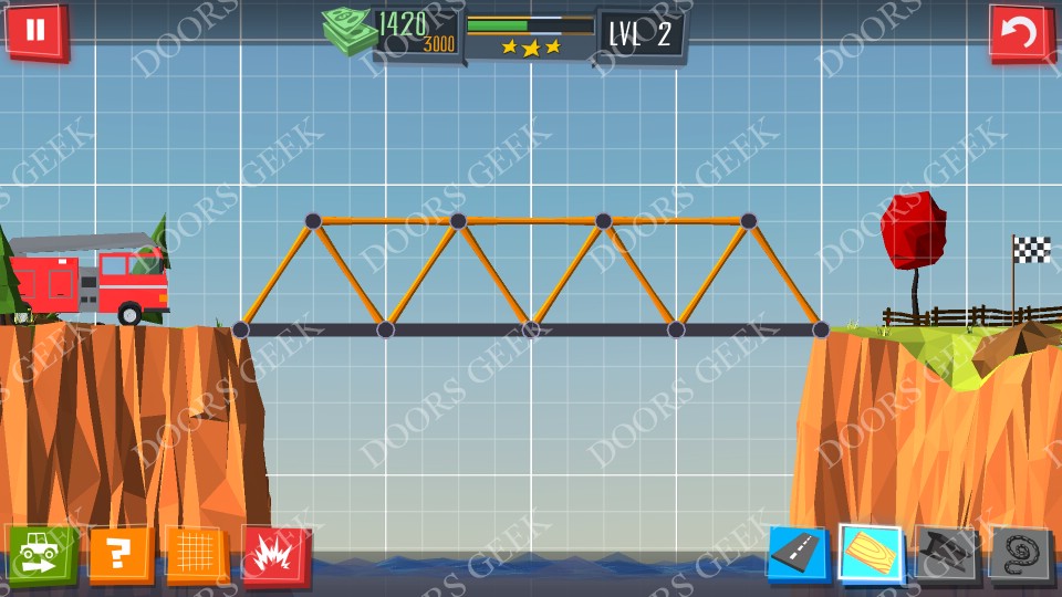 Build a Bridge! Level 2 Solutions Doors Geek