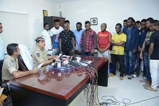 Photos: Ten Nigerians arrested in India for fake fund transfer