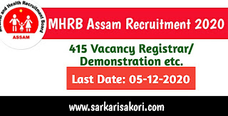 MHRB Assam Recruitment 2020