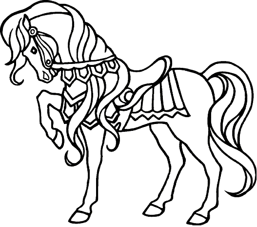 Horse coloring pages for kids | Coloring Pages For Kids