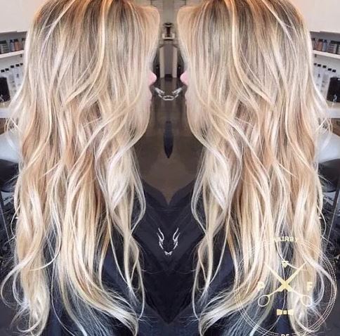 Shaggy Blonde Waves hairstyle