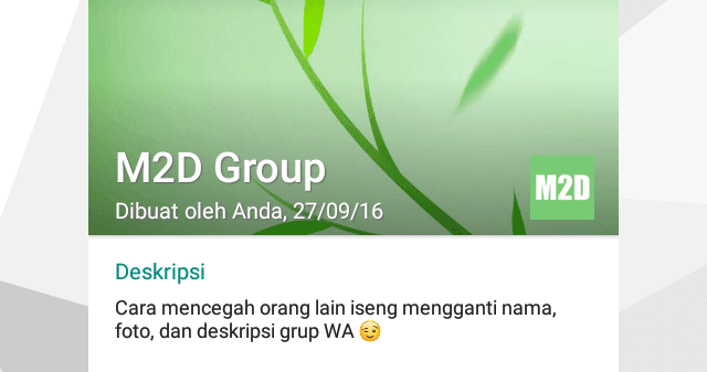 Mencegah Anggota Grup WhatsApp Mengganti Nama Foto dan 