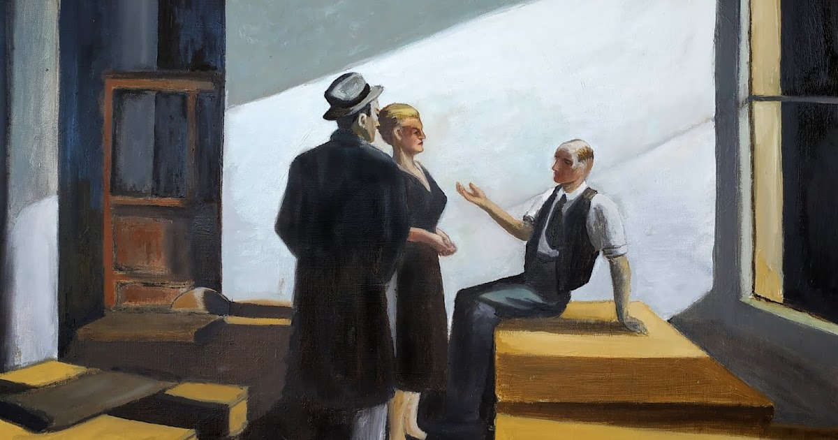 Edward Hopper ombre e luci Conference at Night