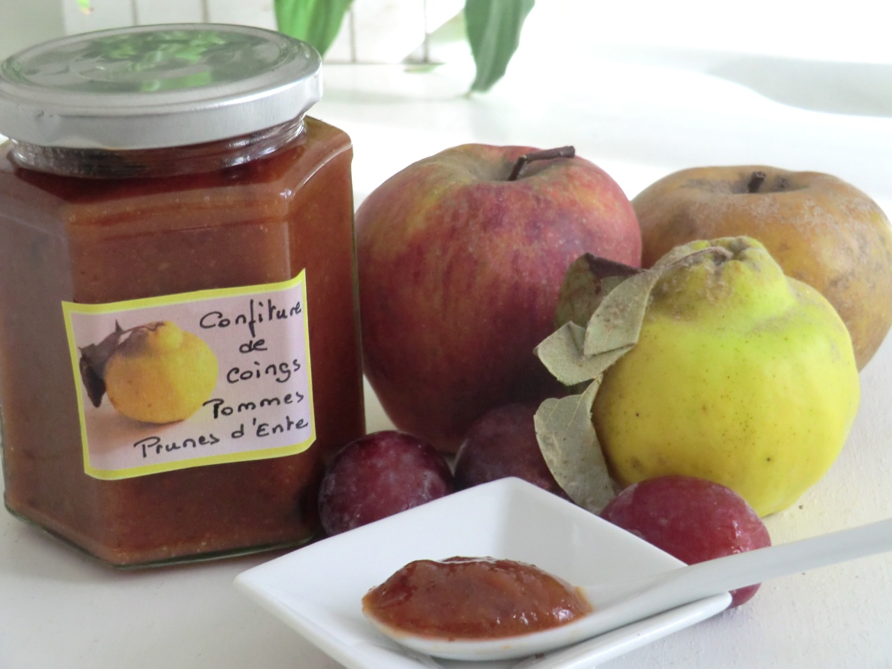 Confiture coingspommesprunes d'ente Ma petite cuisine gourmande sans gluten ni lactose