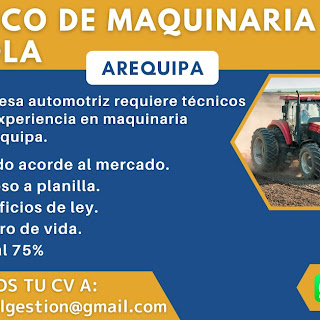 Mecánico de Línea Agrícola - Arequipa