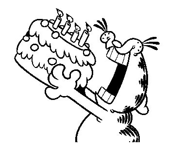 garfield birthday coloring pages - photo #1