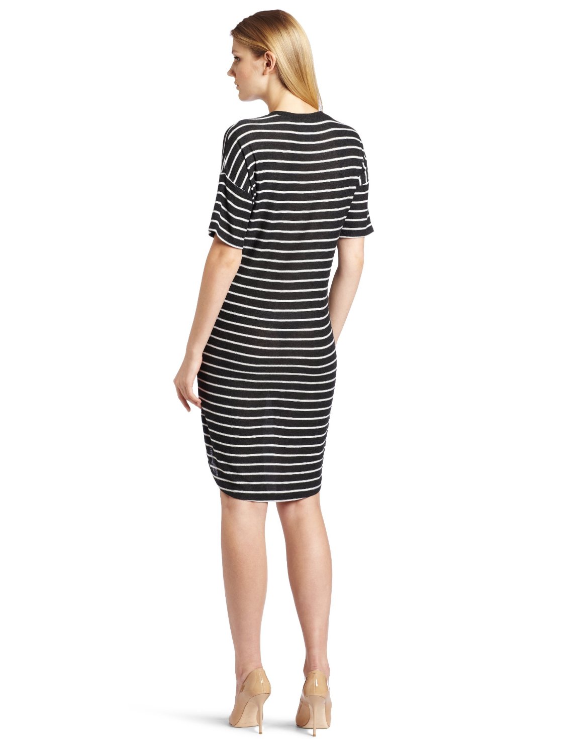 C&C California Women's Asymmetrical Hem Stripe Tee Dress | LIFE STYLE