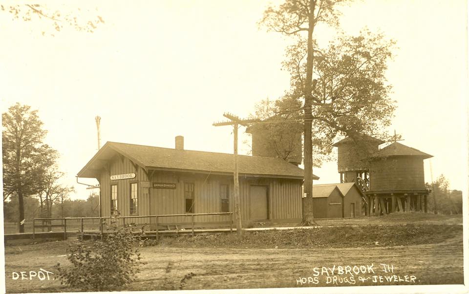 Towns and Nature Saybrook, IL NS/NKP(LE&W) Depot and Water Towers