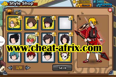 Cheat New Hair Style By Cheat-Afrix Ninja Saga