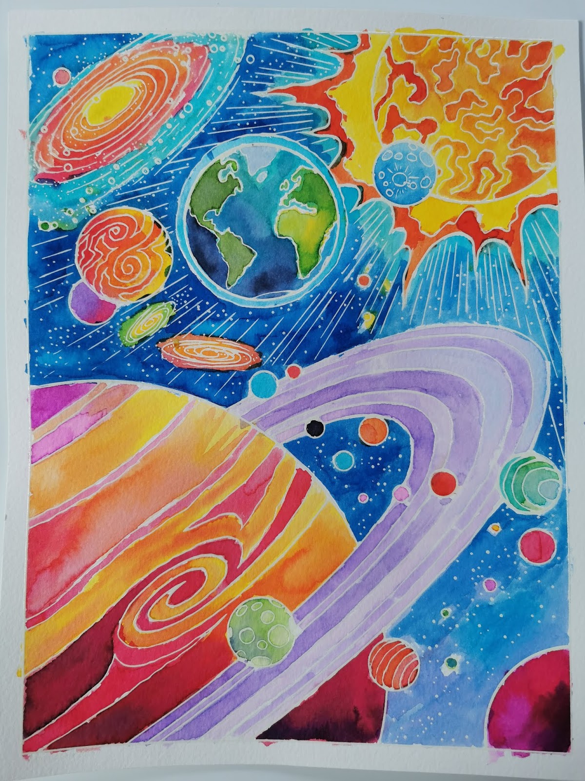 Coffret Aquarellum phosphorescent - Cosmos - Peinture pour enfant