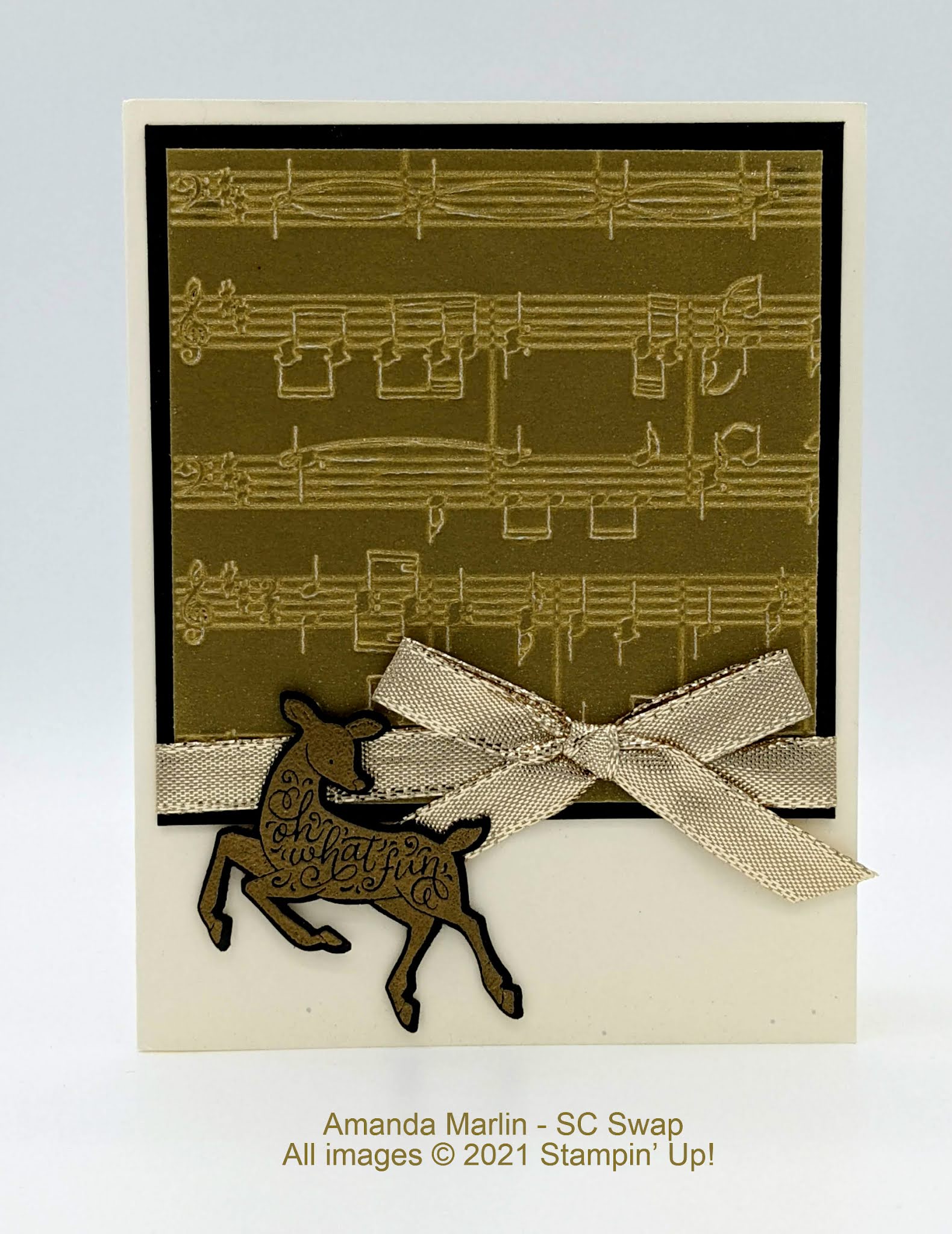 Tea and Stamps Sunday Card Share Featuring Merry Melody 3D Embossing