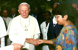 Then Pope John Paul II - now a Saint!