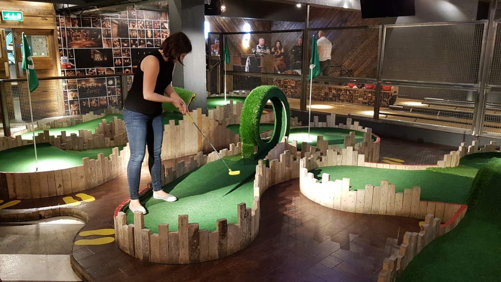 The Ham and Egger Files Mini Golf at Lane7 in Newcastle