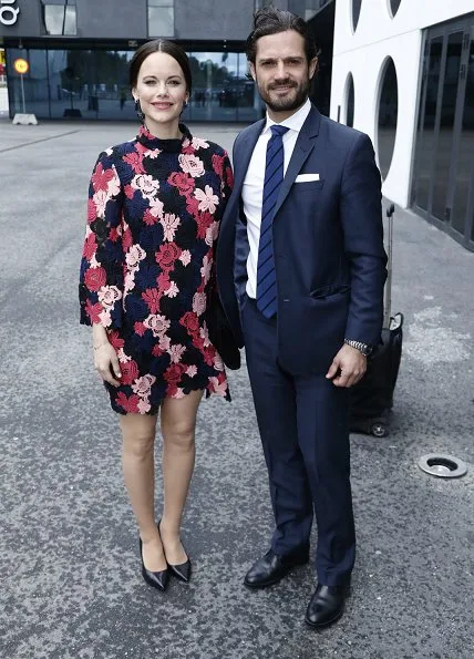 Pregnant Sofia Hellqvist Style. Princess Sofia wore a & Other Stories floral crochet dress at World Anti-Bullying Forum Quality Hotel Friends