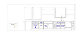 Labeled sketch for kitchen :: OrganizingMadeFun.com
