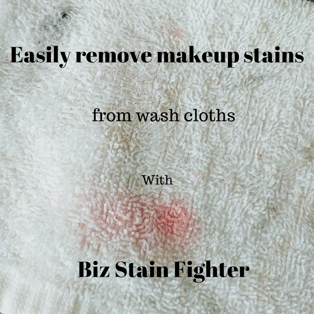  Easily remove makeup stains from wash cloths with Biz Stain Fighter #ad #brandambassador