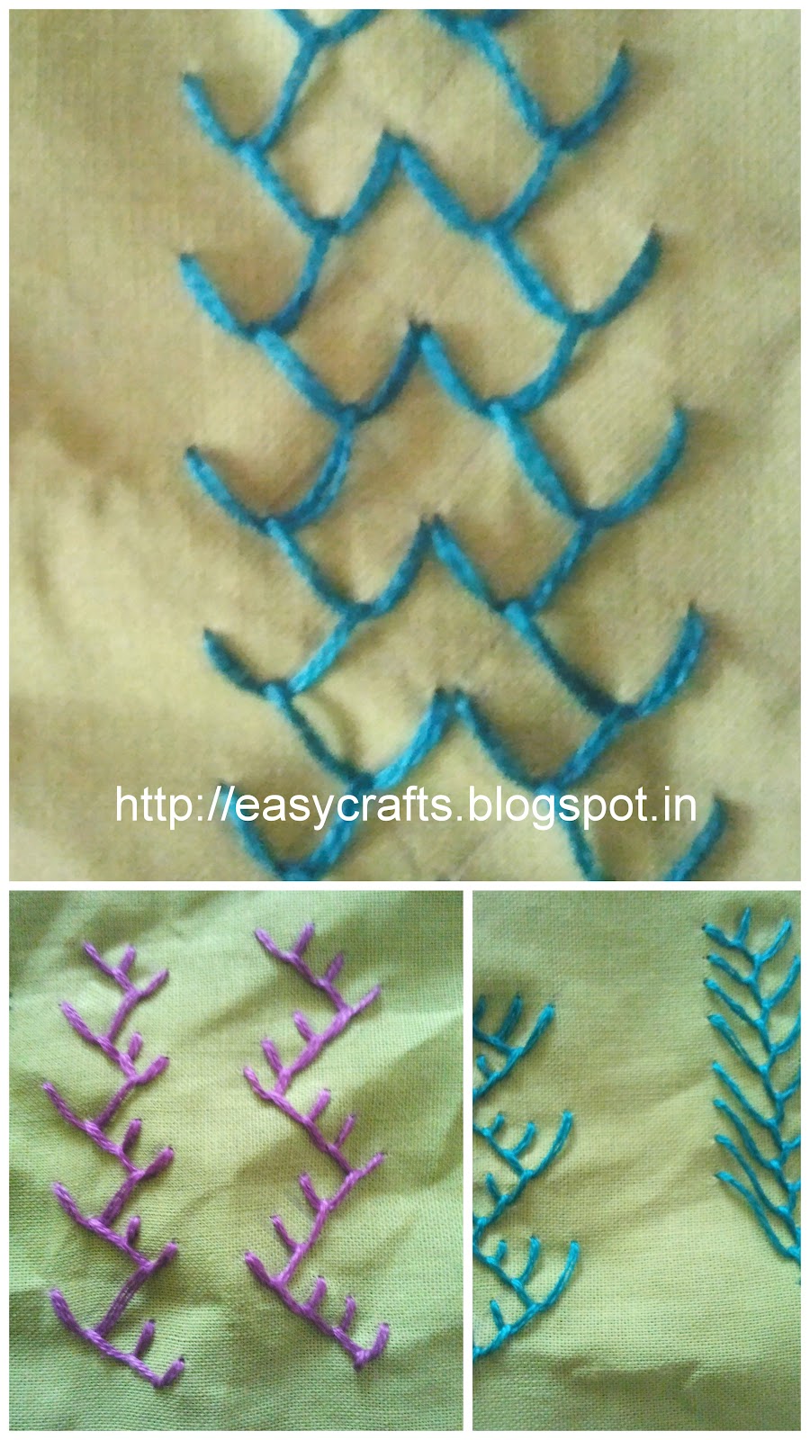 Easy Crafts Explore your creativity Feather stitch tutorial and sampler