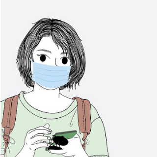 girl pfp with mask on face