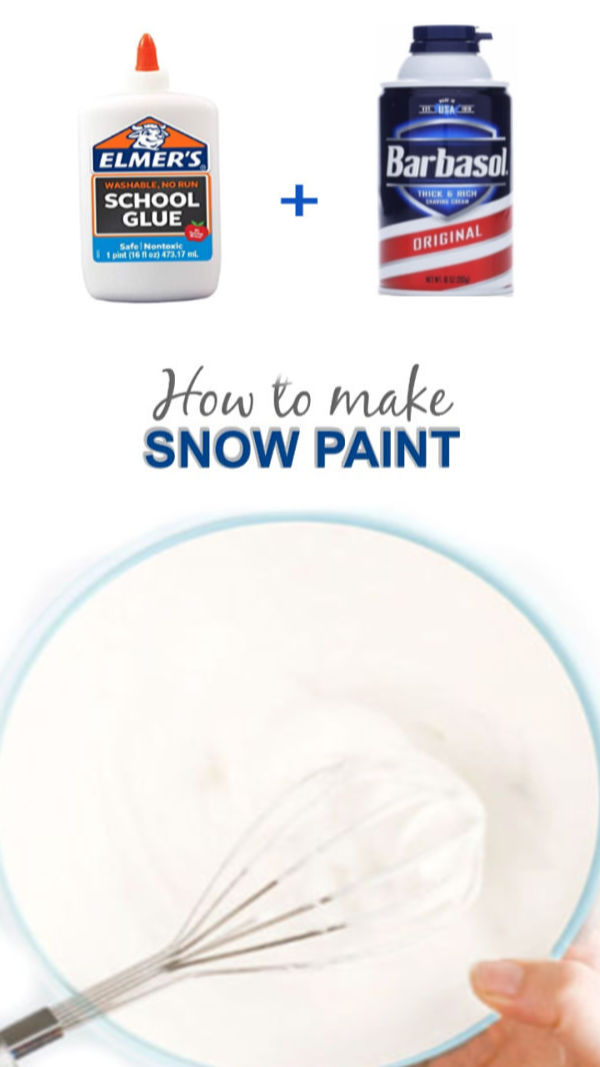 Homemade Glittery Snow Paint - Craftulate