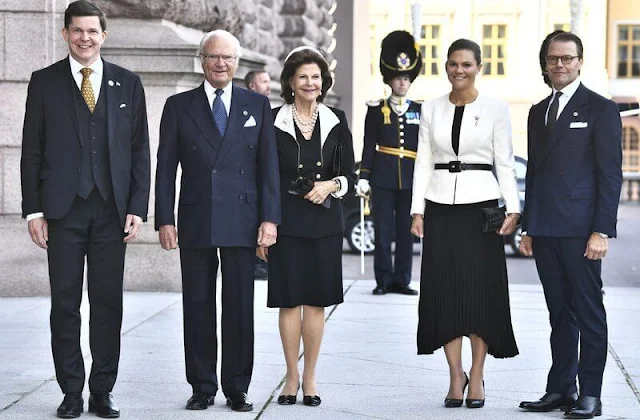 King Carl Gustaf, Queen Silvia, Crown Princess Victoria and Prince Daniel attended the opening of the Riksdag