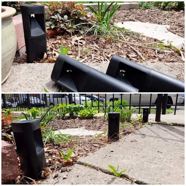 adding inexpensive solar lights to front path