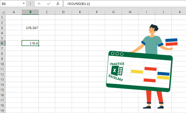 شرح صيغة الدالة ROUND في برنامج مايكروسوفت Excel