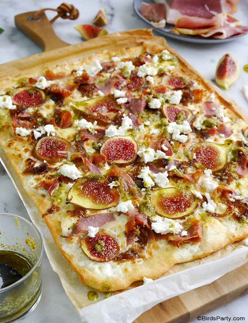 Fig, Prosciutto Ham and Feta Cheese Pizza Party Ideas Party