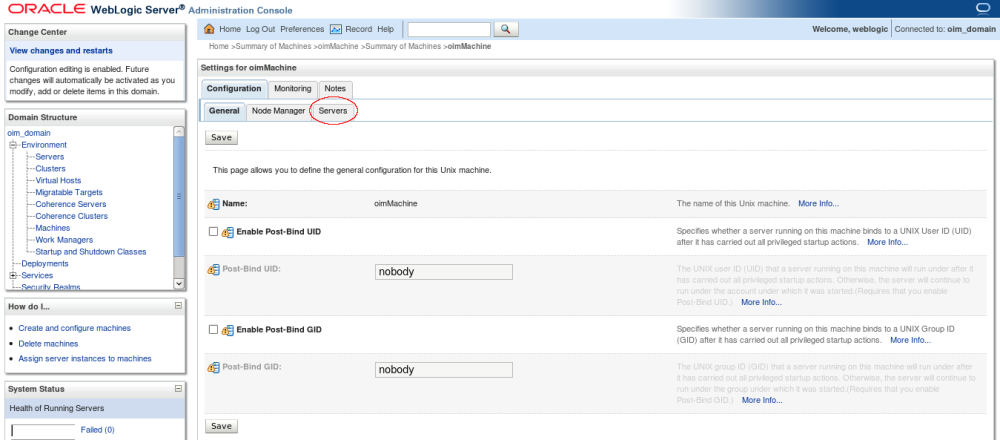 Oracle Stack: Configuring and Starting Node Manager