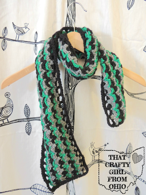Zig the Zag Free Crochet Scarf Pattern From That Crafty Girl From Ohio