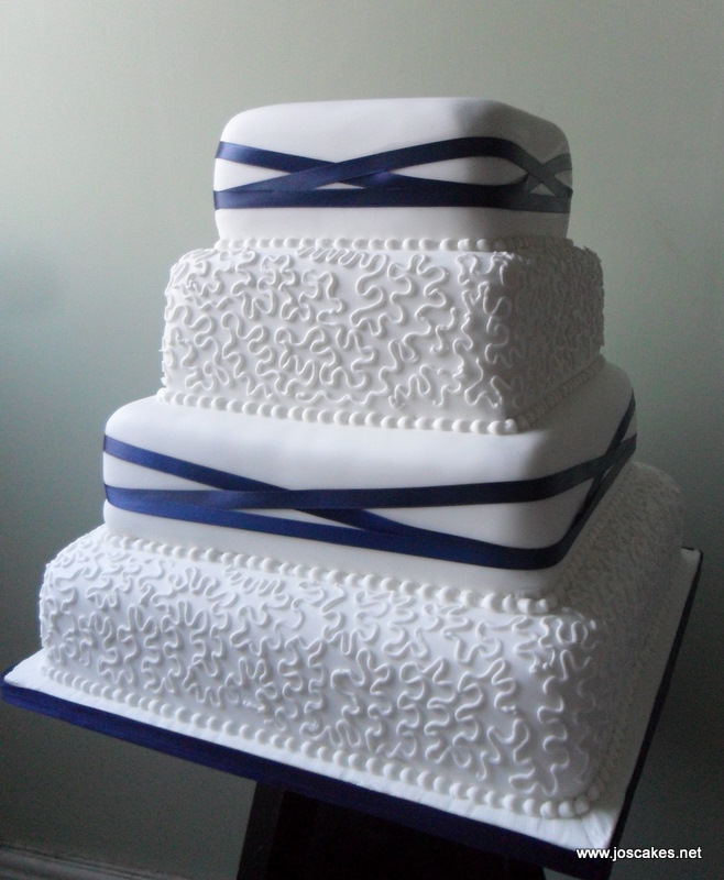 Here 39s a look at this week 39s wedding cake It was a four tier square cake