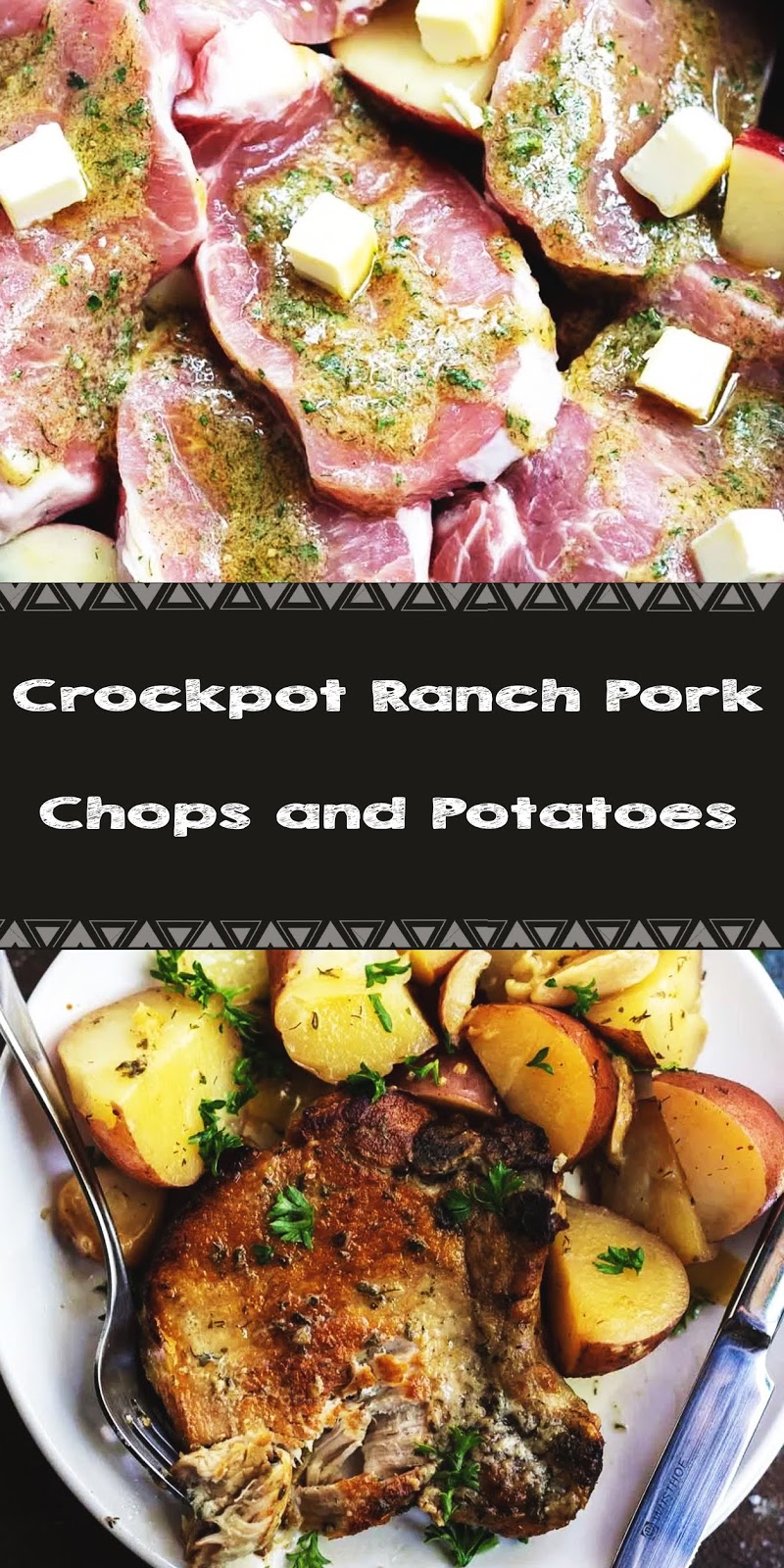 Crockpot Ranch Pork Chops and Potatoes 3 SECONDS