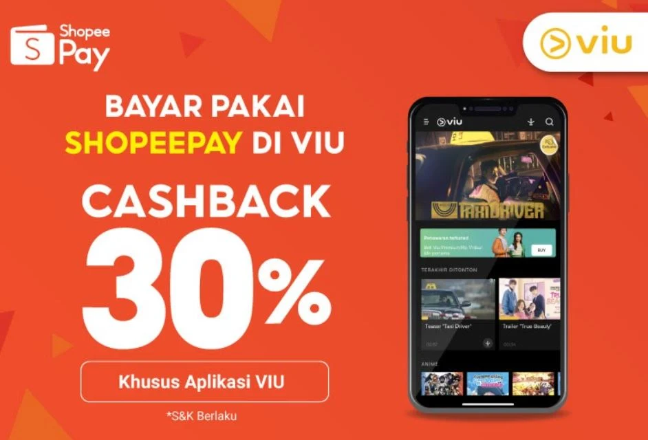 ShopeePay Kini Bisa Dipakai Buat Bayar Langganan Viu, Tawarkan Promo Cashback 30%