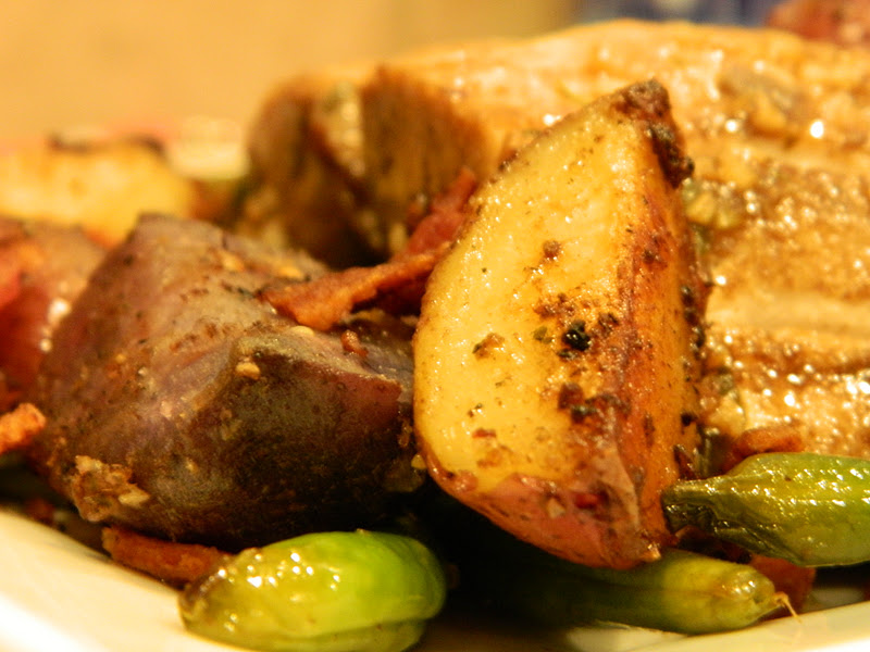 Primal Bites Balsamic Baked Mahi Mahi with Roasted Green Beans & Bacon