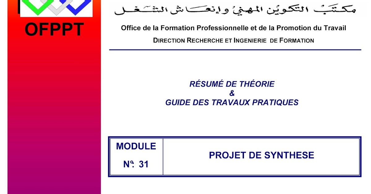 Module 31  Projet de Synthèse ~ Science Industriel