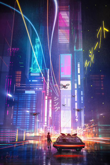 Cool cyberpunk phone wallpaper