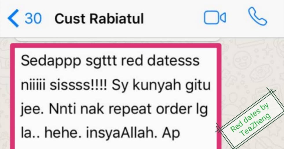 KEBAIKAN KURMA MERAH (CHINESE RED DATES) TEAZHENG