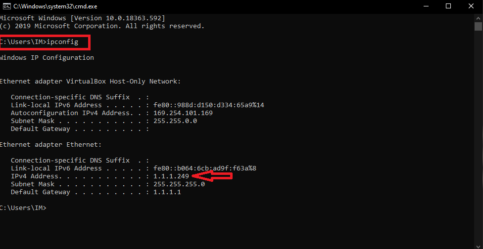 CHECK Client IP CHECK Client IP