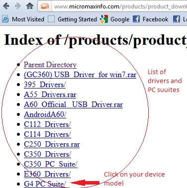 Micromax Mobile PC Suite Drivers