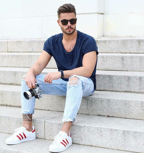 calça jeans masculina perna curta