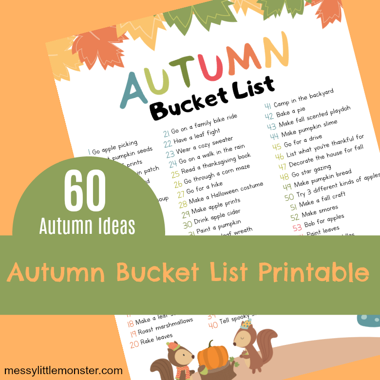 Autumn Bucket List Messy Little Monster