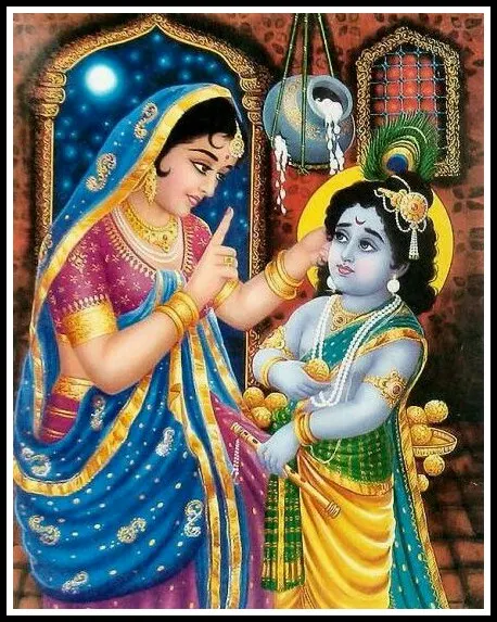 baby krishna with yashoda images