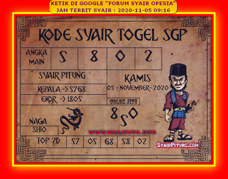 1 New Message Kode Syair Singapore 5 November 2020 Forum Syair Togel Hongkong Singapura Sydney
